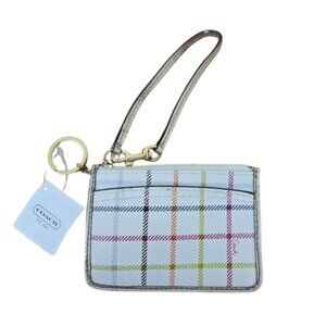 Coach Peyton Tattersall Multi-Color ID Skinny Wallet F48093